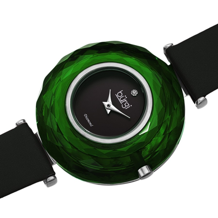 Burgi Quartz Diamond Black Dial Ladies Watch BUR252GN