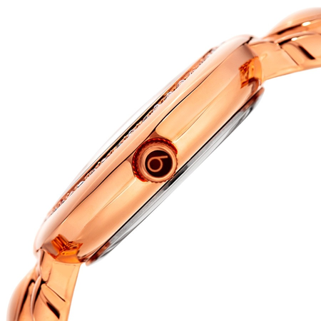 Burgi Quartz Rose Gold Dial Ladies Watch BUR170RG