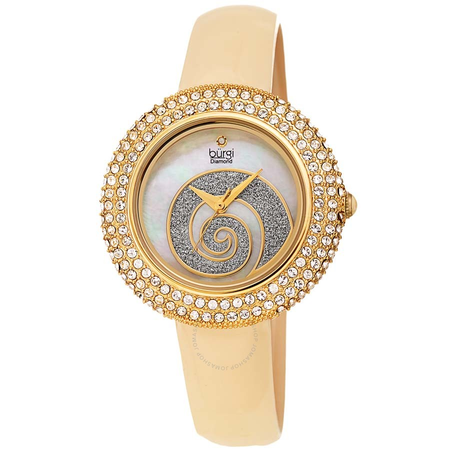 Burgi Diamond White Dial Ladies Watch BUR209YG