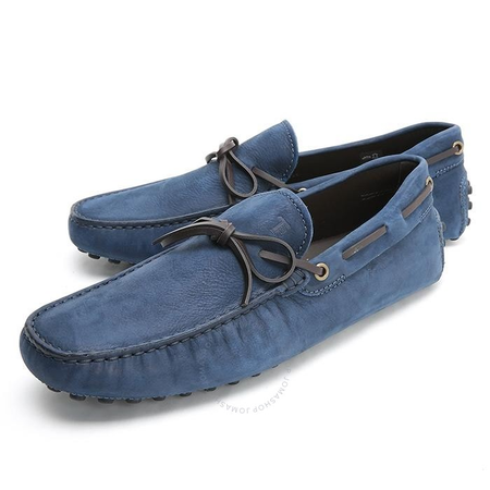 Tod's Men's Driving Shoes in Dark Bluette/Dark Brown XXM0WG05470FLB280K
