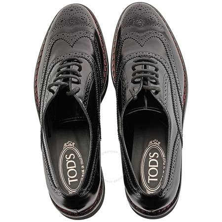 Tod's Womens Leather Brogue Lace-Ups in Black XXW0WX00N50SHAB999