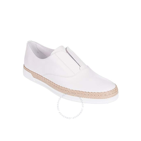 Tod's Womens Slip-on Shoes Leather in White XXW0TV0J98008VB001
