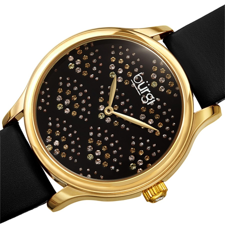 Burgi Quartz Black Dial Ladies Watch BUR238BK