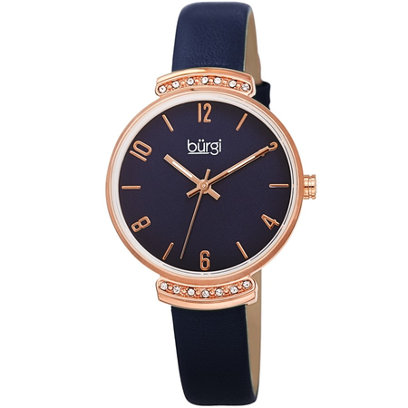Burgi Quartz Blue Dial Ladies Watch BUR254BU