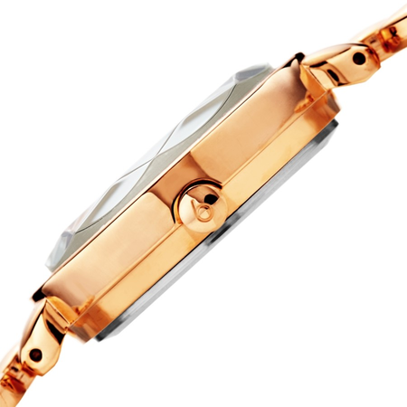 Burgi Quartz Diamond White Dial Ladies Watch BUR242RG