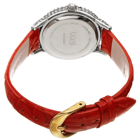 Burgi Quartz Diamond White Dial Ladies Watch BUR249RD
