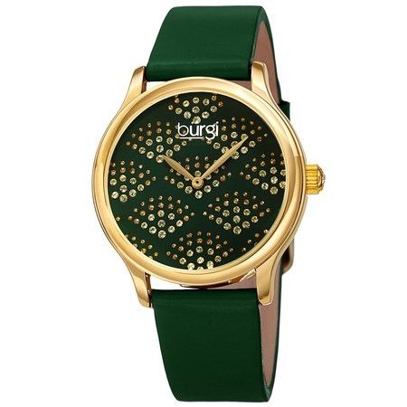 Burgi Quartz Green Dial Ladies Watch BUR238GN