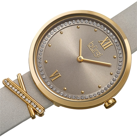 Burgi Quartz Grey Dial Ladies Watch BUR264GY