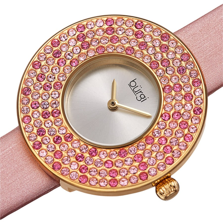 Burgi Quartz Silver Dial Ladies Watch BUR270PK