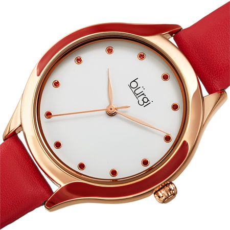 Burgi Quartz White Dial Ladies Watch BUR248RD