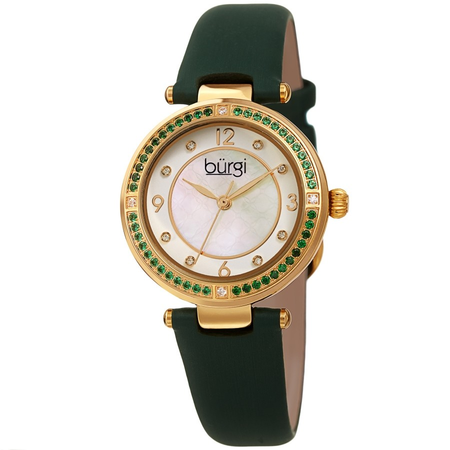 Burgi Quartz White Dial Ladies Watch BUR251GN