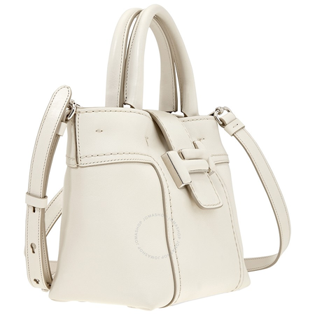 Tod's Ladies Tote bag Double Bag White Shop Doppia T Fasc Mini XBWDOTA0100XPAB015