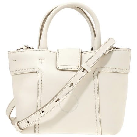 Tod's Ladies Tote bag Double Bag White Shop Doppia T Fasc Mini XBWDOTA0100XPAB015