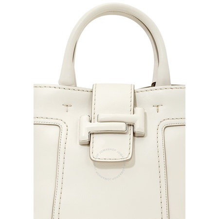 Tod's Ladies Tote bag Double Bag White Shop Doppia T Fasc Mini XBWDOTA0100XPAB015
