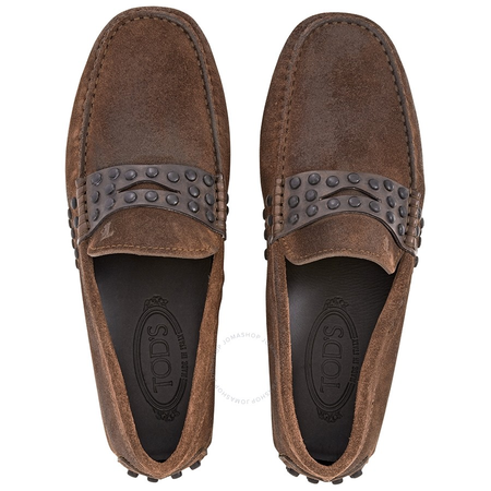 Tod's Men's  Leather Moccasins in Light Walnut/Cocoa XXM0WG0R410ETC19PZ