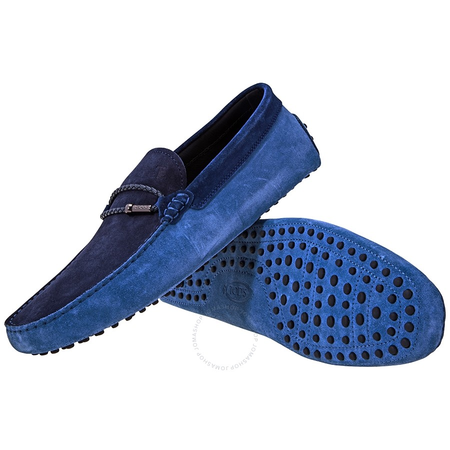 Tod's Men's Woad  Galaxy Bluette Gommini Moccassin Driver Shoes XXM0GW0L910RE045TD