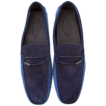 Tod's Men's Woad  Galaxy Bluette Gommini Moccassin Driver Shoes XXM0GW0L910RE045TD