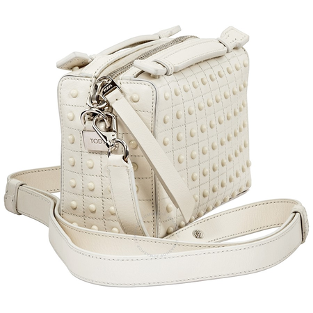 Tod's Tods Suede Crossbody Bag- White XBWDONH9000RED