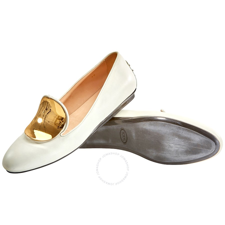 Tod's Womens Ballerina Flats in Lime White XXW0UK0I440TOPB015