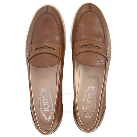 Tod's Womens Leather Mocassins in Cocoa XXW0VK0L100D90S801