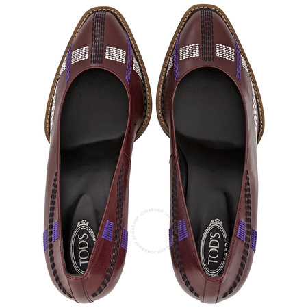 Tod's Womens Leather Pumps in Bloody Red XXW02A0R900BSSR004