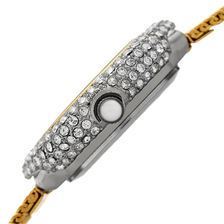 Burgi Quartz Diamond White Dial Ladies Watch BUR259YGS