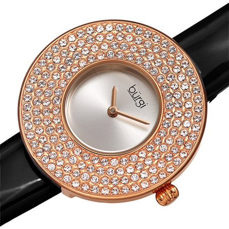 Burgi Quartz Silver Dial Ladies Watch BUR272RGB