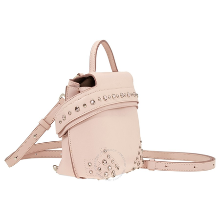 Tod's Ladies Leather Wave Pink Micro Wave Backpk Crystal XAWAMRGS001RLXM420