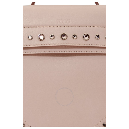 Tod's Ladies Leather Wave Pink Micro Wave Backpk Crystal XAWAMRGS001RLXM420