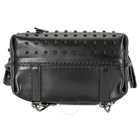 Tod's Ladies Shoulder Bag Wave Black Amr Zaino Mini Gom Ao XBWAMSGA101XMAB999