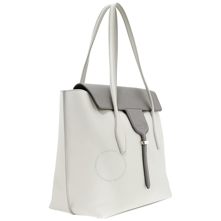 Tod's Ladies Tote bag Joy Light Gray New Joy Tote Large Bicolr XBWANXA0300RIB8Z38