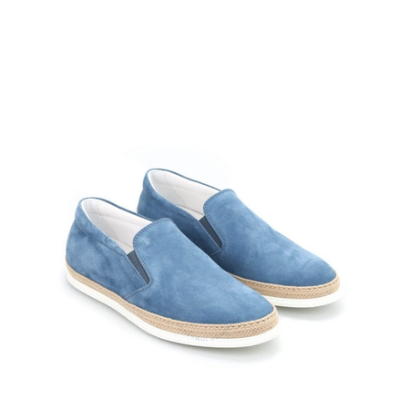 Tod's Men's Woad Calfskin Leather Slip Ons XXM0TV0K900RE0U218