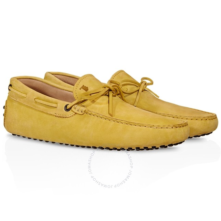 Tod's Men's Dark Lemon Gommino Nubuck Driving Shoes XXM0GW05470VEKG602