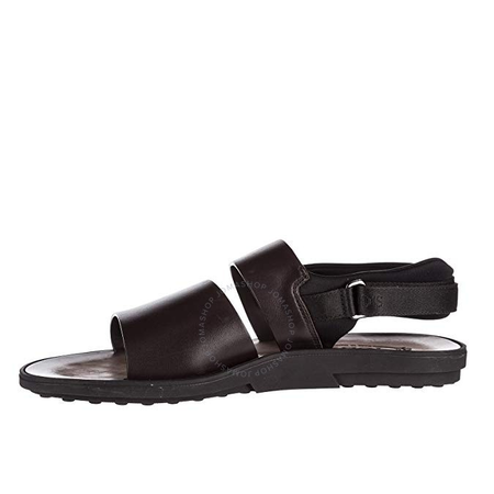 Tod's Men's Leather Sandals in Dark Brown/Black XXM10A0S450FWE0531