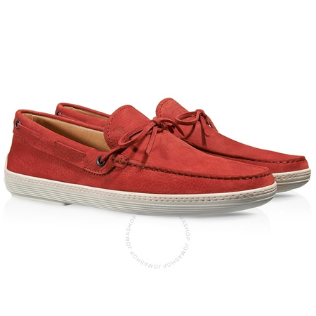 Tod's Men's Dark Orange Red Slip-On Shoes XXM0MA00050ENKR007