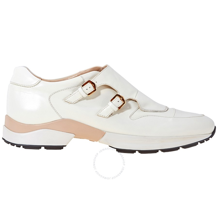 Tod's Womens Buckled Leather Sneakers in Lime White XXW0UU0K9606XTB015