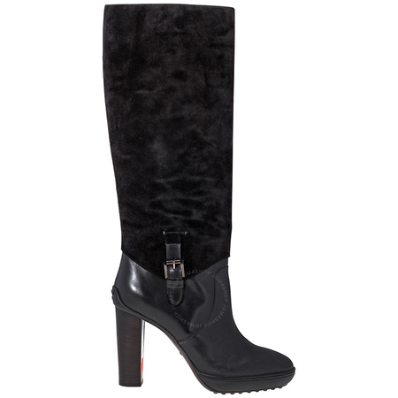 Tod's Womens High-Heeled Leather Boots in Black XXW0OJ0C990GH1B999