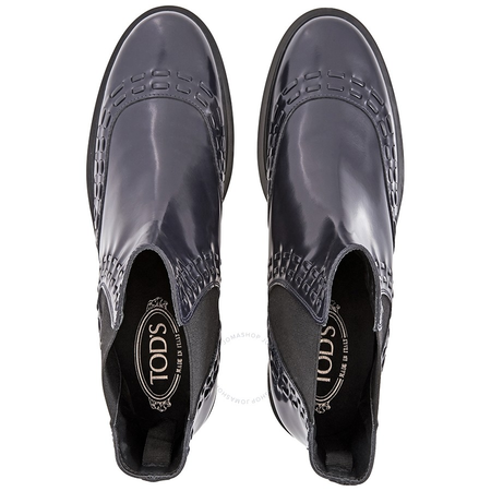 Tod's Womens Patent Leather Ankle Boots in Dark Galaxy XXW0XM0R85098AU824