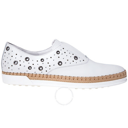 Tod's Womens Slip-On Shoes in White XXW0TV0J984BR0B001