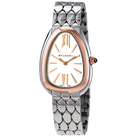 Bvlgari Serpenti Seduttori Quartz Ladies Steel and 18kt Rose Gold Watch 103144