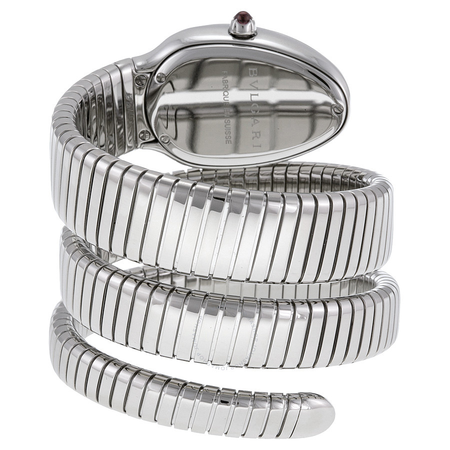 Bvlgari Serpenti Tubogas Silver Opaline Dial Quartz Ladies Watch 101910