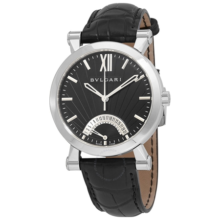 Bvlgari Sotirio Retrograde Automatic Black Dial Men's Watch 101706
