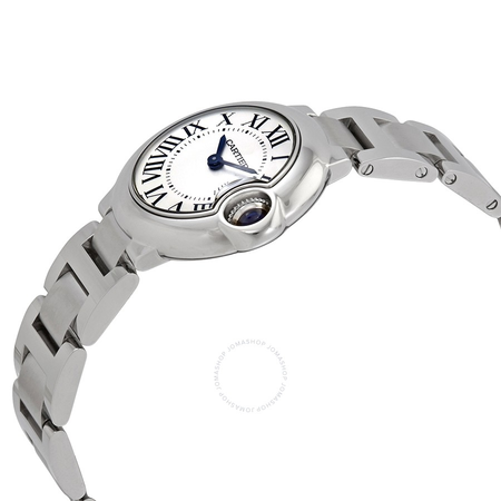 Cartier Ballon Bleu Silver Dial Stainless Steel Ladies Watch W69010Z4