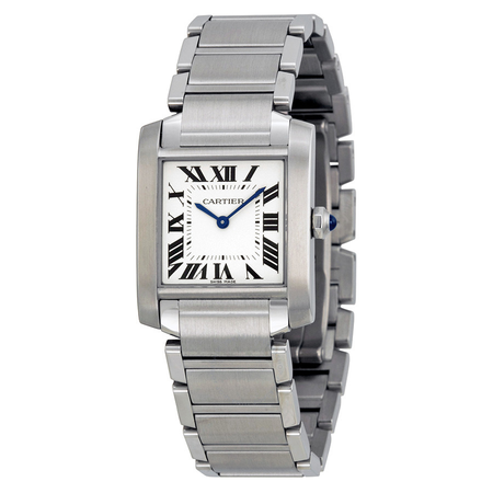 Cartier Tank Francaise Silver Dial Ladies Watch WSTA0005