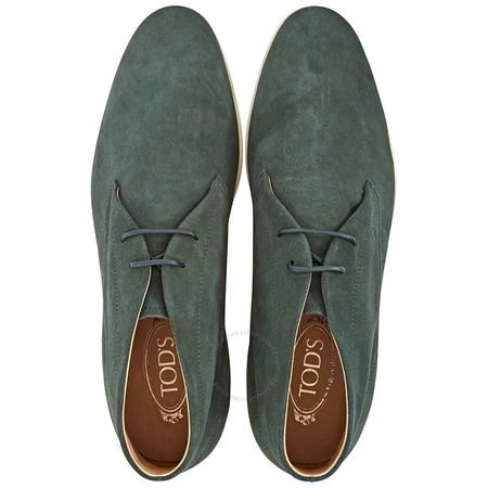 Tod's Men's Dark Bottle Suede Lace-up Ankle Boots XXM0TF00D80RE0T807