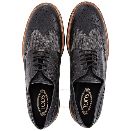 Tod's Men's Lace-Up Shoes in Black/Anthracite XXM0XI00C10B652737