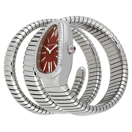 Bvlgari Serpenti Tubogas Red Lacquered Dial Ladies Watch 102682