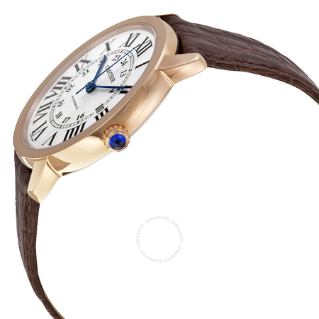 Cartier Ronde Solo de  XL Automatic Silver Dial 18 kt Rose Gold Men's Watch W6701009