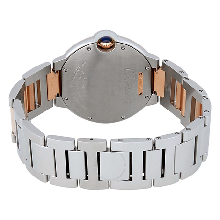 Cartier Ballon Bleu De  Silvered Flinque Guilloche Dial Automatic Ladies Watch W2BB0003