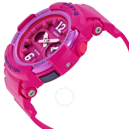 Casio Casio Baby-G Alarm World Time Quartz Analog-Digital Pink Dial Ladies Watch BGA-210-4B2DR BGA-210-4B2DR